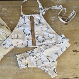 Boys + Arrows buck yeah bikini set size small